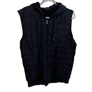 Michael Kors Men’s Quilted Hooded Zip Up Gilet Vest Size Medium
